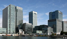 Canary Warf in Docklands, east London
