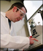 Young person in a lab
