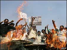 Protests by a caste group in India demanding government benefits