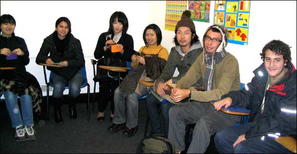 Students at Avalon School of English, London