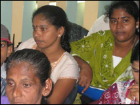 Hundreds of Tamil and Muslim civilians gathered to give evidence in the east (file photo)