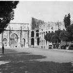Traffic-less central Rome, 1944: one soldier, one Army truck.