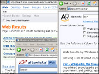 نتايج جستجو در موتورهای جستجوی مختلف