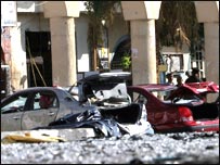 Mısır'da patlama sonrası enkaz görüntüsü