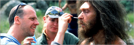 The cast and drew of Walking with Cavemen