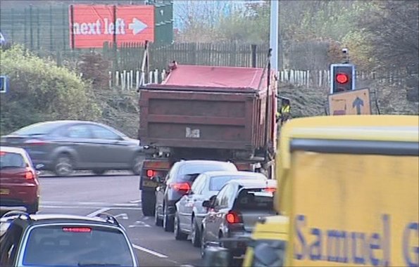 Traffic congestion in Tyneside