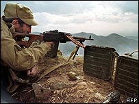 Dağlık Karabağ'da bir asker