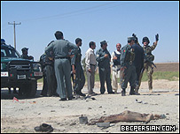 محل حمله انتحاری به کاروان ناتو در هرات