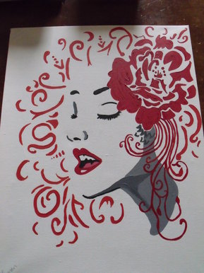 Rose Woman Pop Art Canvas