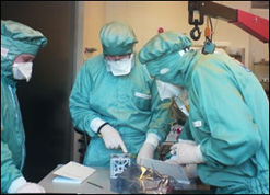 PLUME - team members with their cube satellite © University of Leicester