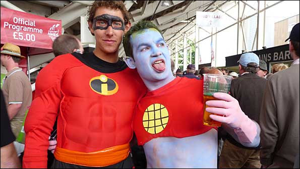England fans refresh themselves in Cardiff