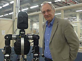 Professor Chris Melhuish and the BERT robot.
