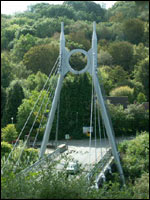 Jackfield Bridge - an imposing sight in the gorge.