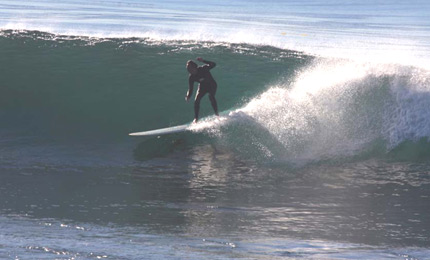 Shimmy finds the line, Jay finds the light. Recent irish swell has been great. N coast. Pic J 07