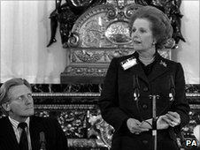 Michael Heseltine and Margaret Thatcher