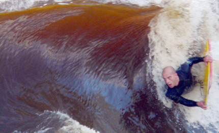 What a shot. Martin Kelly gets up close and personal with this one at the Port'.