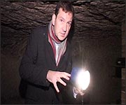 Tim Desmond in caves under Galleries of Justice
