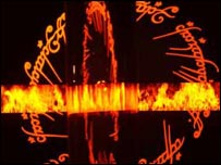 'लॉर्ड ऑफ़ द रिंग्स' फ़िल्म का एक दृश्य