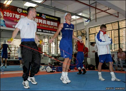 Frankie Gavin and Billy Joe Saunders training