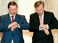 Jaap de Hoop Scheffer şi Serghei Ivanov