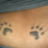 Tribute to rapper Eve's paw print tattoos
