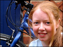 Laura Burgess and her trusty bike