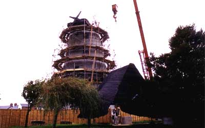Cap being lifted up.