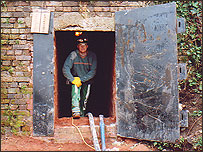 Entrance to the caverns