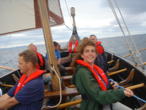 Julie & Neil Sailing the Longship