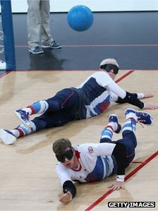 A general view of action during the goalball 
