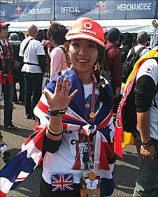 A Japanese fan of Jenson Button