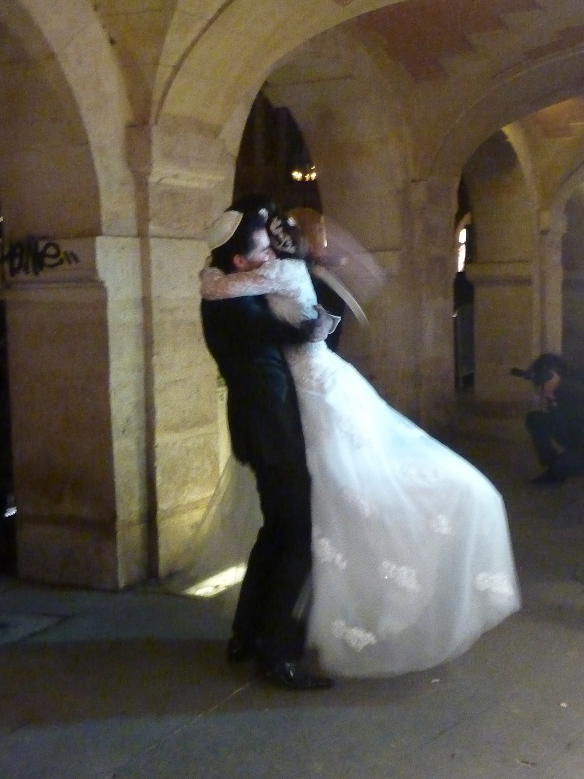 A couple on their wedding day