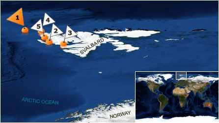 Dive map - Arctic Ocean - Site 1
