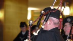 The pipe band were performing at the official launch of the 2012 Celtic Connections Festival.