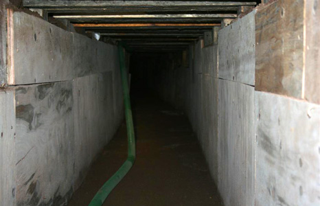 Strurdy walls in the Nelson Tunnel.