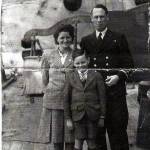 Commissioned Warrant Officer Leonard Charles Eadse. This photograph was taken at a later date, with his mother and younger brother, on HMS Rodney