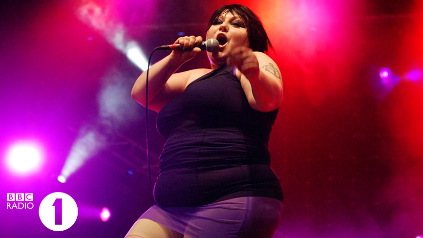 Gossip's Beth Ditto performing on the In New Music We Trust stage