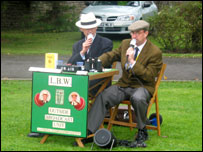 Curious Eyebrows - cricket commentary mock up duo