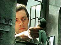 Phil Dale on the set of The Corpse Bride