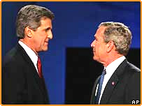 بش اور کیری روبرو: آپ کی رائے