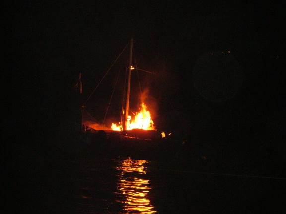 Burning Longship