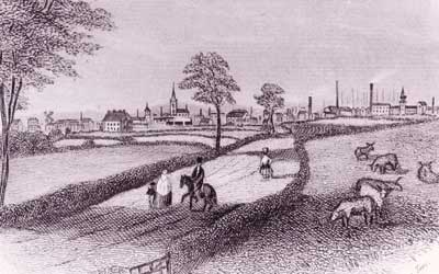 Middlesbrough from Marten Road in 1859