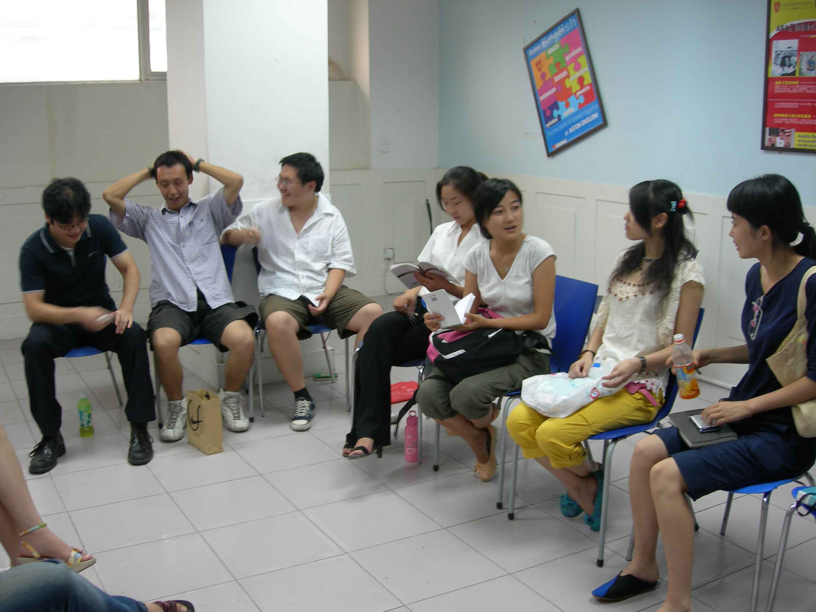 before our english class