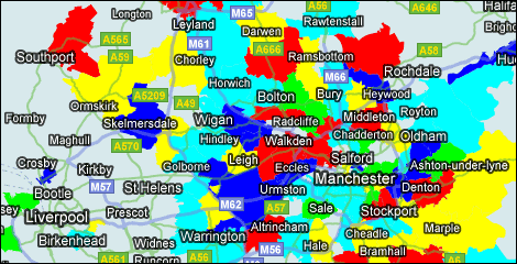 congestion question map for Greater Manchester