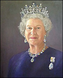 Head and shoulders study of HM The Queen