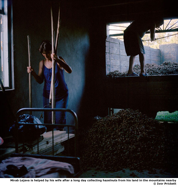 Back home after collecting hazelnuts