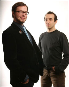 آیت نجفی و دیوید اسمن کارگردانان فیلم "فوتبال با حجاب"