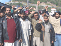 سابق عسکریت پسندوں نے مظفرآباد میں مظاہرہ کیا