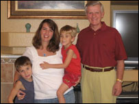 Bill Stephenson with his daughter and grandsons