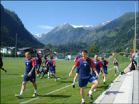 The team training in Austria